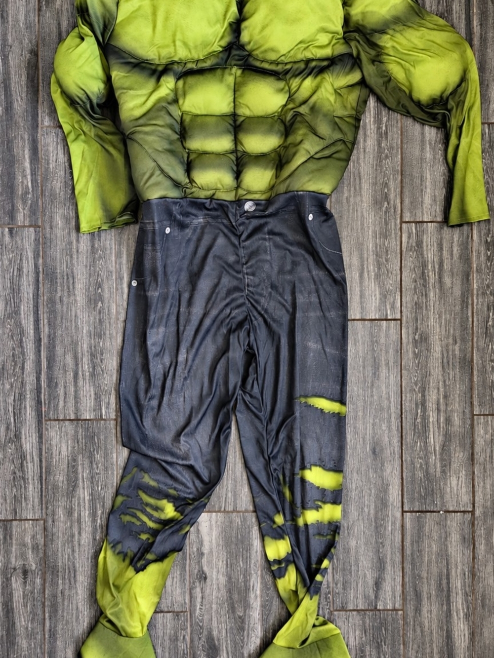 Adult Hulk Halloween Costume Green Muscle Jumpsuit Marvel Superhero